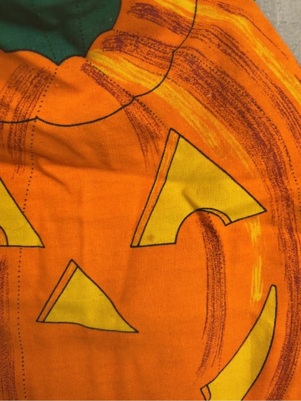 Vtg Cranston cloth Childerns treat or treat bag jack o latern